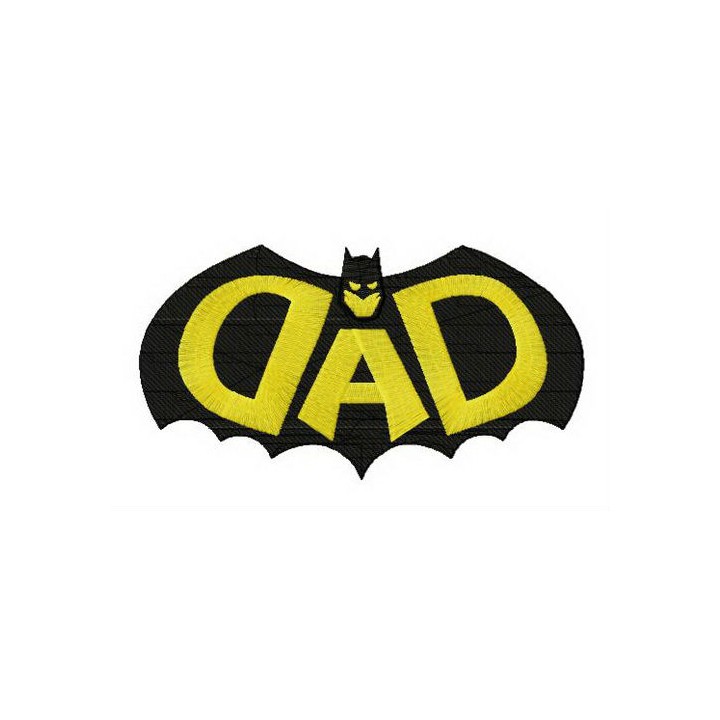 DAD Batman silhouette embroidery design - Embroidery Design