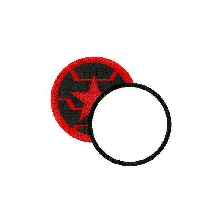 Winter Soldier round monogram embroidery design - Embroidery Design