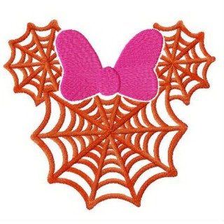 Minnie web silhouette embroidery design - Embroidery Design