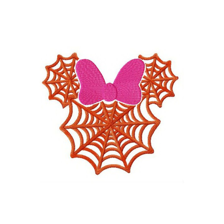 Minnie web silhouette embroidery design - Embroidery Design