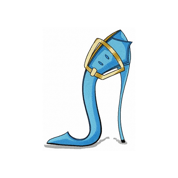 High heels with buckle embroidery design - Embroidery Design