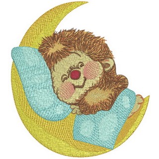 Sweet hedgehog's dreams embroidery design - Embroidery Design