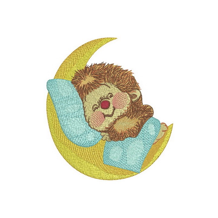 Sweet hedgehog's dreams embroidery design - Embroidery Design