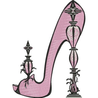 Extravagant high heels embroidery design - Embroidery Design