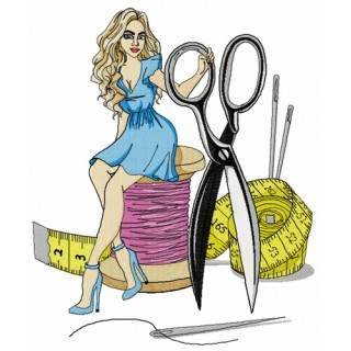 Sewing fairy embroidery design - Embroidery Design