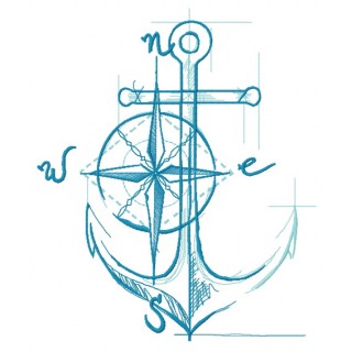 Marine sketch embroidery design - Embroidery Design
