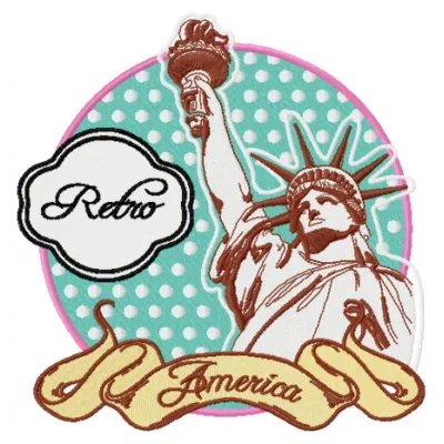 Preview of America embroidery design featuring patriotic motifs for Independence Day celebrations.