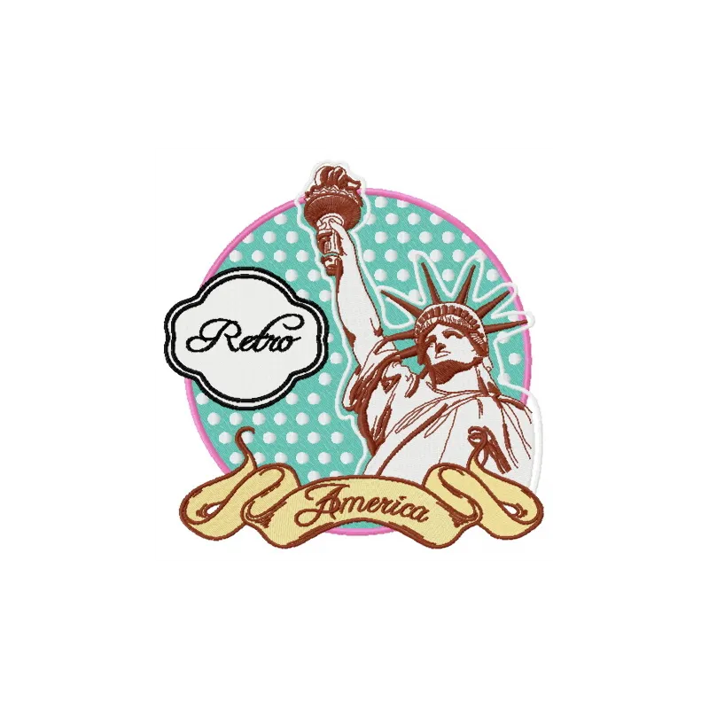 Preview of America embroidery design featuring patriotic motifs for Independence Day celebrations.