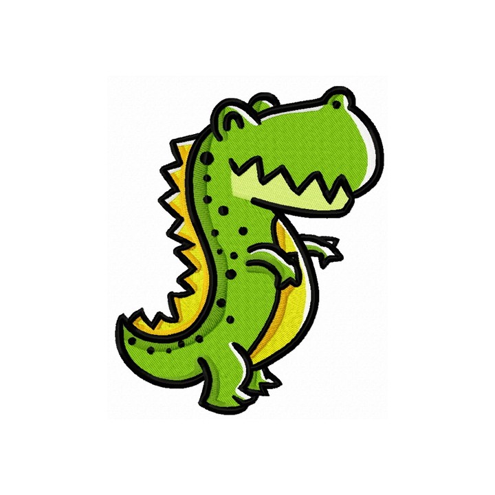 Smiling tyrannosaurus embroidery design - Embroidery Design