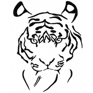 Black tiger embroidery design - Embroidery Design