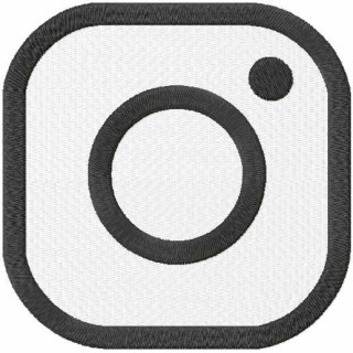 Instagram sign embroidery design - Embroidery Design