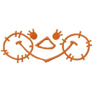 Happy face 7 embroidery design - Embroidery Design