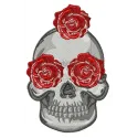 Spanish skull embroidery design featuring intricate details, ideal for decorating t-shirts, bags, and more.