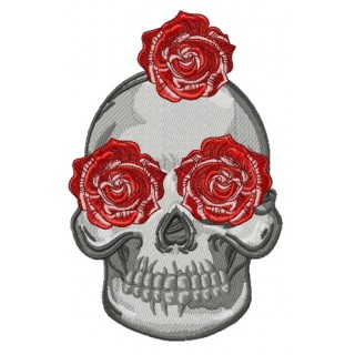 Spanish skull embroidery design - Embroidery Design