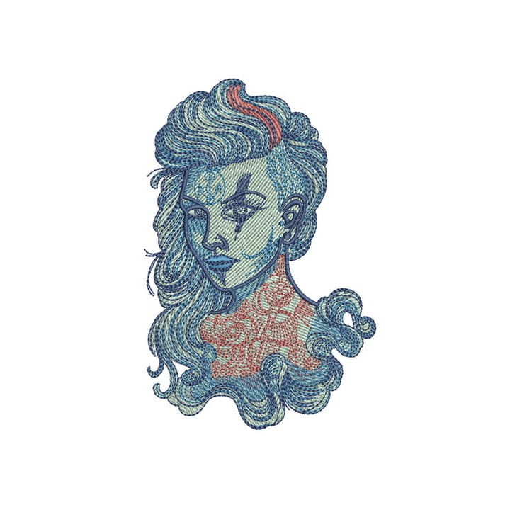 Marine witch embroidery design - Embroidery Design