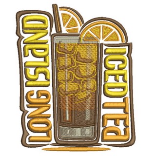 Long Island iced tea embroidery design - Embroidery Design