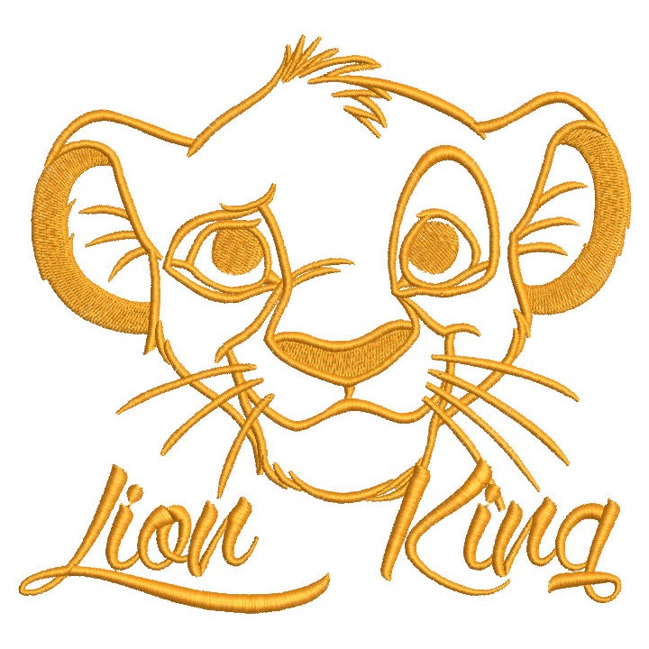 Simba Lion King embroidery design - Embroidery Design