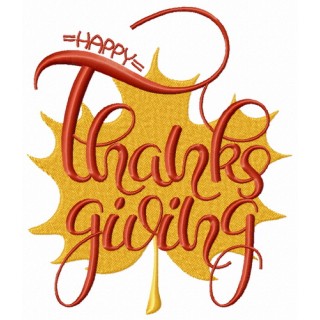 Happy Thanksgiving embroidery design - Embroidery Design