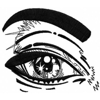 Black eye embroidery design - Embroidery Design