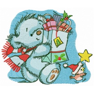 Shopping before Christmas embroidery design - Embroidery Design