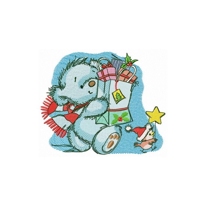 Shopping before Christmas embroidery design - Embroidery Design