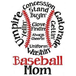 Baseball mom embroidery design - Embroidery Design