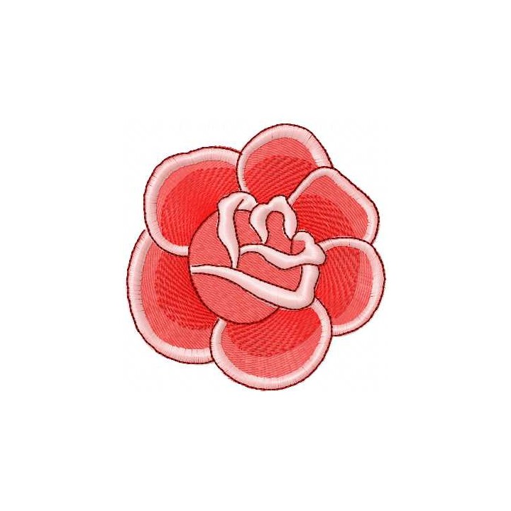 Red rose 9 embroidery design - Embroidery Design