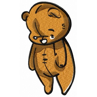 Old plush teddy bear embroidery design - Embroidery Design