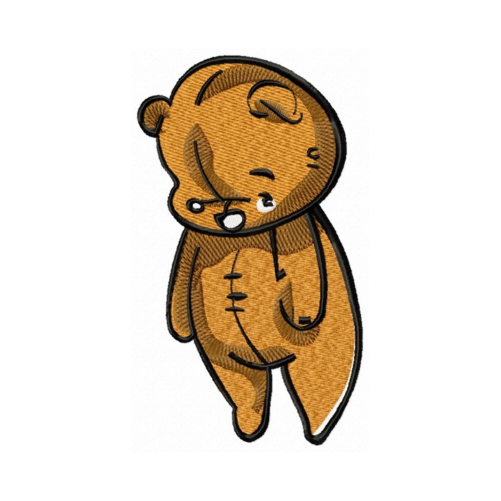 Old plush teddy bear embroidery design - Embroidery Design