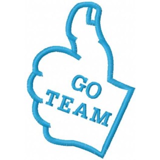 Go team embroidery design - Embroidery Design