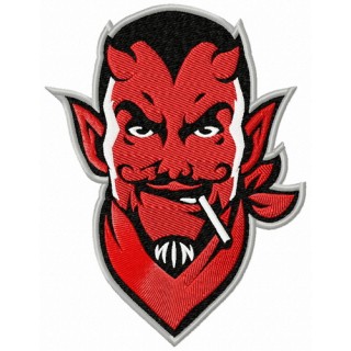 Cowboy devil embroidery design - Embroidery Design