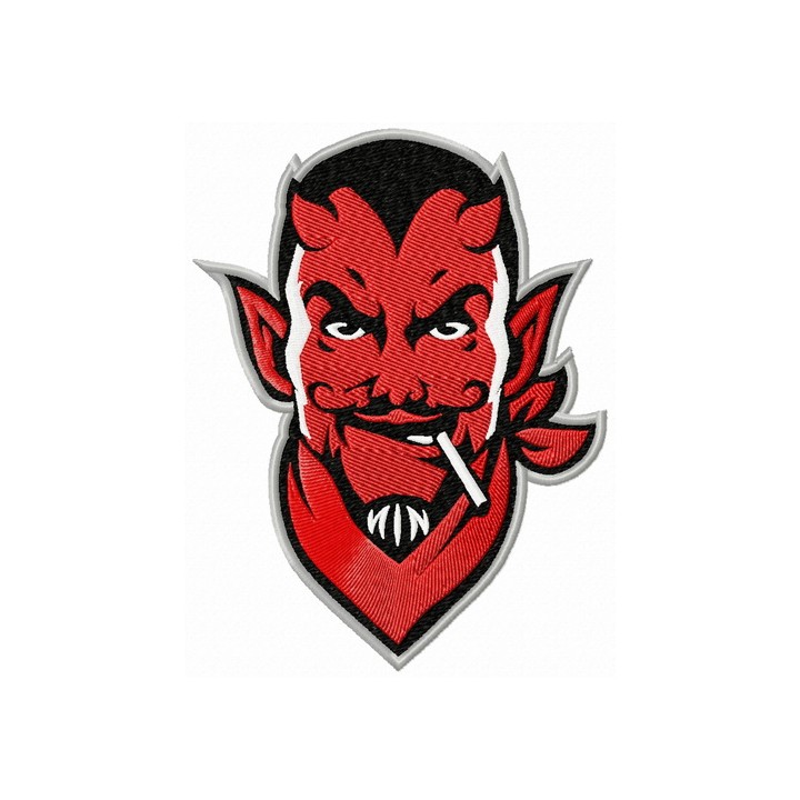 Cowboy devil embroidery design - Embroidery Design