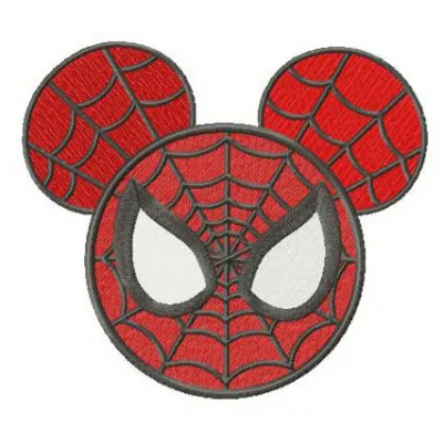 Spider Mickey embroidery design featuring a playful spider motif, ideal for stitching on children's apparel and accessories.