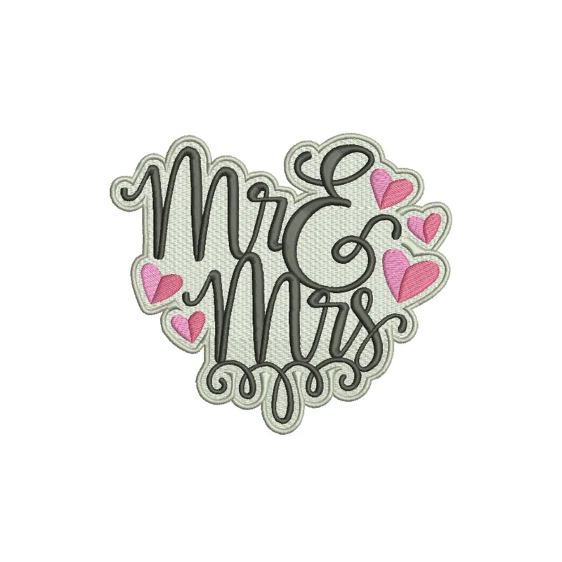 Romantic love quotes embroidery design preview showcasing elegant stitching patterns for heartfelt creations.