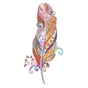Feather 43 embroidery design showcasing intricate stitching patterns, ideal for embellishing various fabric items.