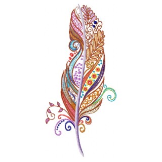 Feather 43 embroidery design - Embroidery Design