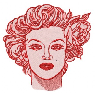 Monroe face embroidery design - Embroidery Design
