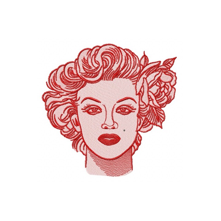 Monroe face embroidery design - Embroidery Design