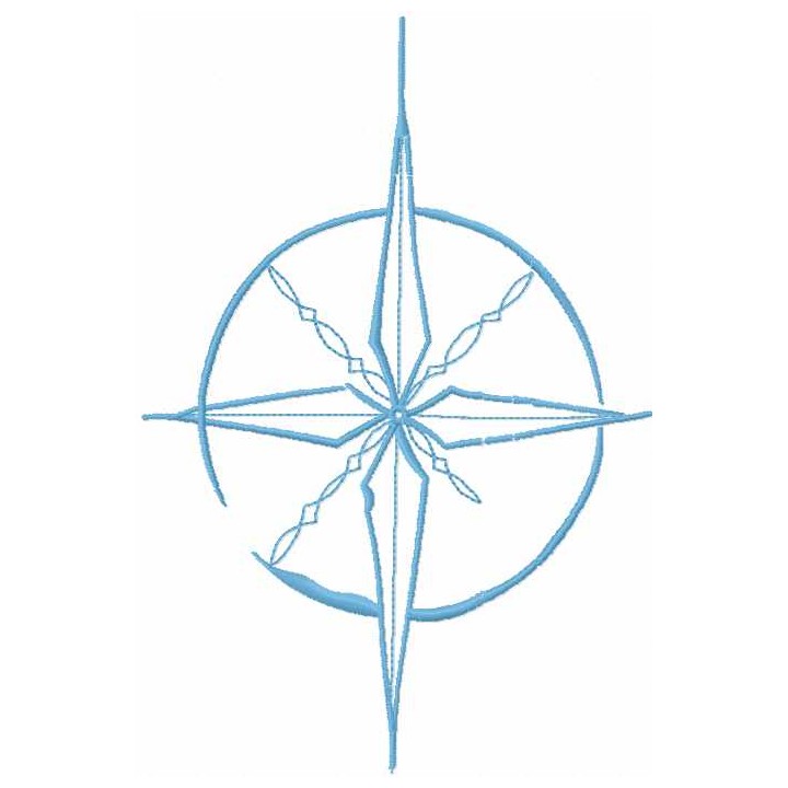 Wind rose embroidery design - Embroidery Design