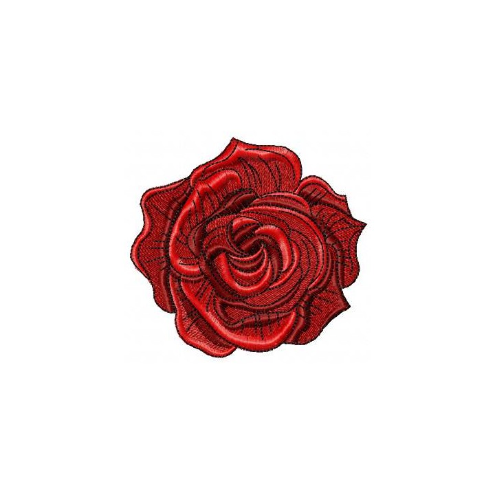 Dark red rose embroidery design - Embroidery Design