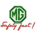 Morris Garages logo embroidery design preview showcasing intricate stitching patterns for auto and moto enthusiasts.