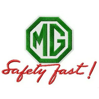 Morris Garages logo embroidery design preview showcasing intricate stitching patterns for auto and moto enthusiasts.