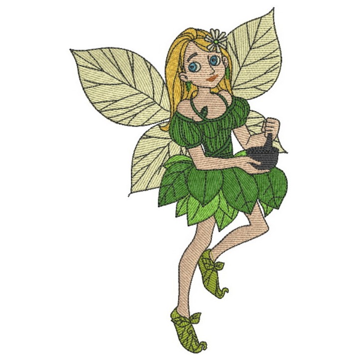 Hardworking fairy embroidery design - Embroidery Design