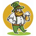 Leprechaun 2 embroidery design showcasing a cheerful leprechaun for festive St. Patrick's Day creations.