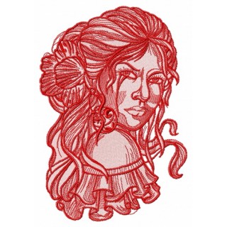Spanish beauty 2 embroidery design - Embroidery Design