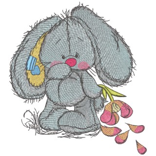 Bunny Excuse me embroidery design - Embroidery Design