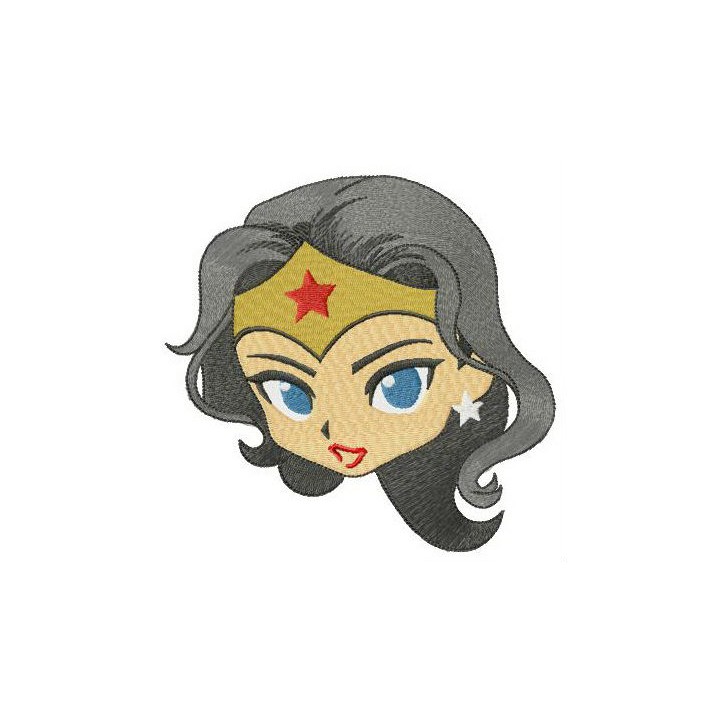 Wonder woman's face embroidery design - Embroidery Design