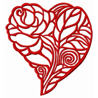 Heart of the rose embroidery design - Embroidery Design