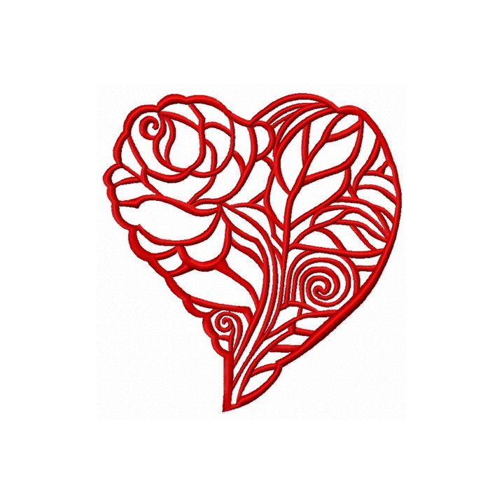 Heart of the rose embroidery design - Embroidery Design