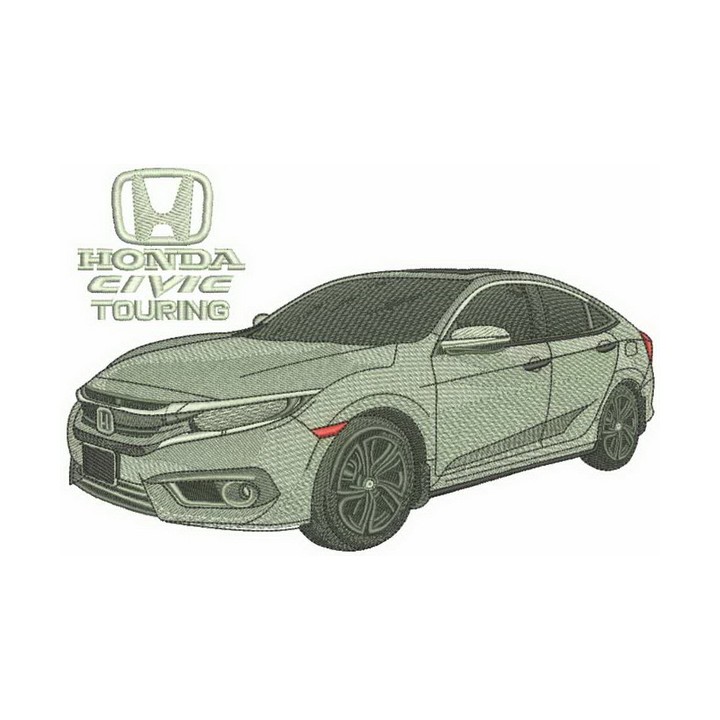 Honda Civic Touring car embroidery design - Embroidery Design